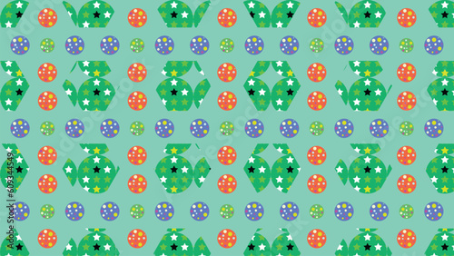 gift wrapping paper design Polka dots, different patterns, used to print fabric, product box pattern, product bag as a background image.