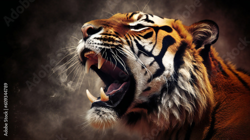 Tigers and Nature, Created using generative AI.