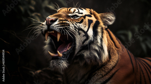 Tigers and Nature, Created using generative AI.