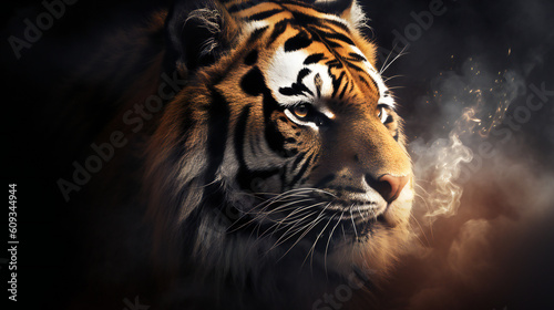Tigers and Nature, Created using generative AI.