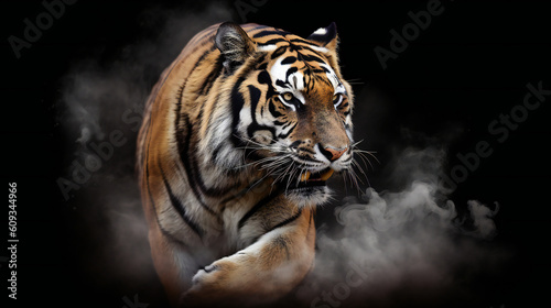 Tigers and Nature, Created using generative AI.
