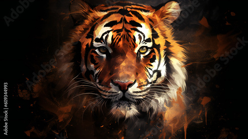 Tigers and Nature  Created using generative AI.