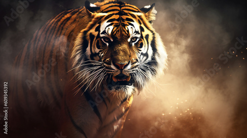 Tigers and Nature, Created using generative AI.