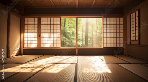                       No.026   The Serenity of the Green Tatami Mat Generative AI