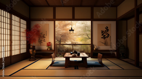                       No.016   The Serenity of the Green Tatami Mat Generative AI