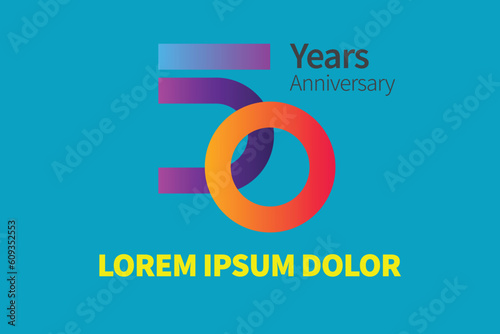 Commemorate 50 incredible years of success and achievement with our stunning 50th Anniversary Logo Event Template. This sophisticated design captures the essence of a half-century milestone