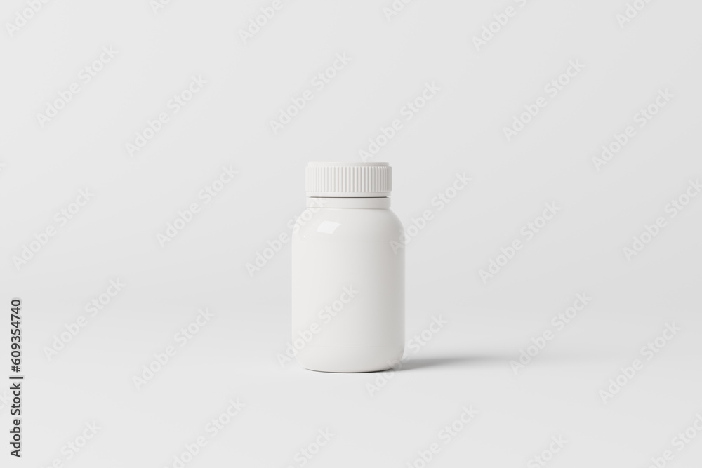 white plastic medicine bottle