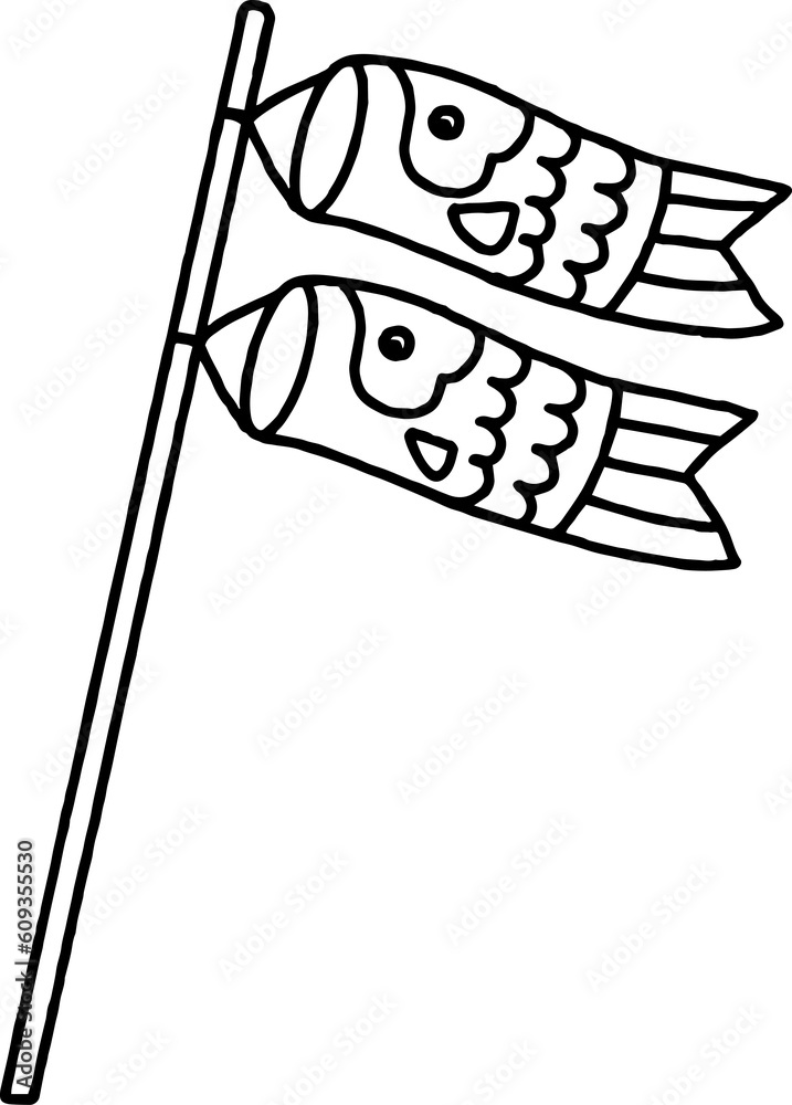 fish flag Japan flag fish flag Japan flag