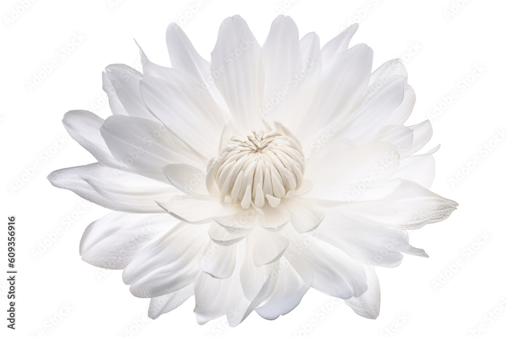 White Waer lily flower on transparent background. Generative AI illustration White Waer lily flower on transparent background. Generative AI illustration