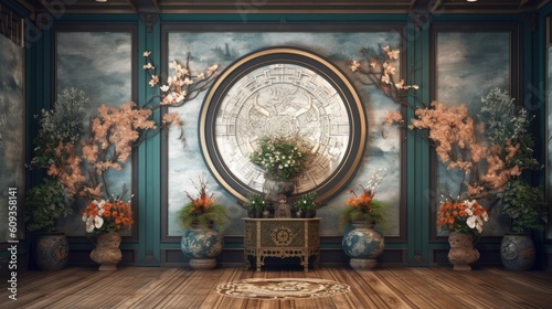 Exquisite Chinese Style Classic Luxury Wall Backdrop