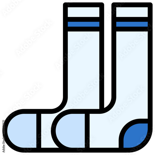 sock line icon,linear,outline,graphic,illustration