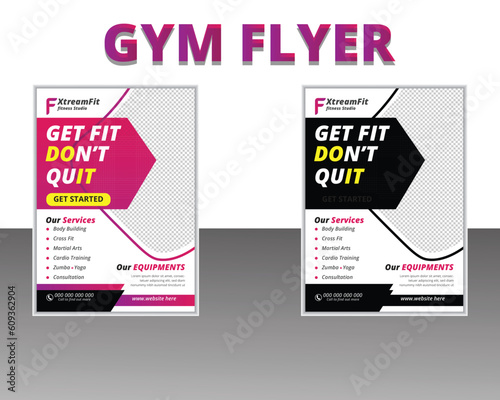 This template is perfect for a fitness center, personal training that needs a modern corporate style flyer or magazine ads template.