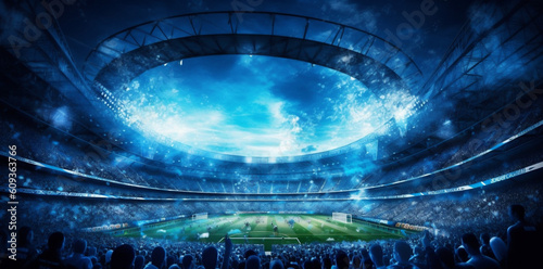 game sport stadium green light world soccer arena football goal. Generative AI.