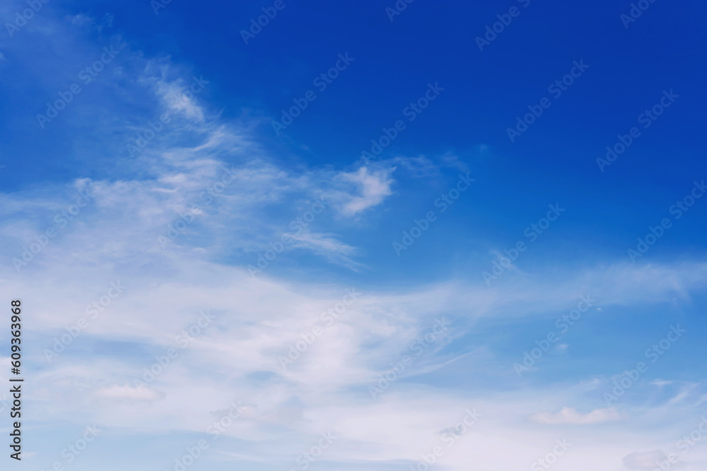 Blue sky with clouds Many beautiful white