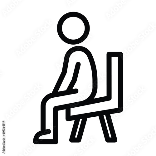 lonely line icon illustration vector graphic