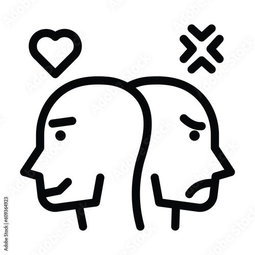 bipolar line icon illustration vector graphic