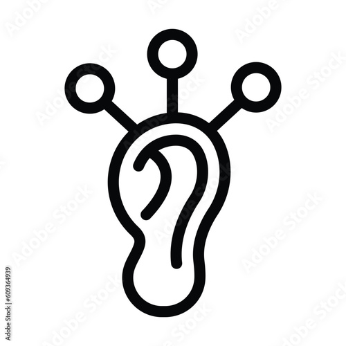 acupuncture line icon illustration vector graphic
