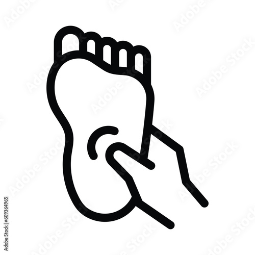 reflexology line icon illustration vector graphic