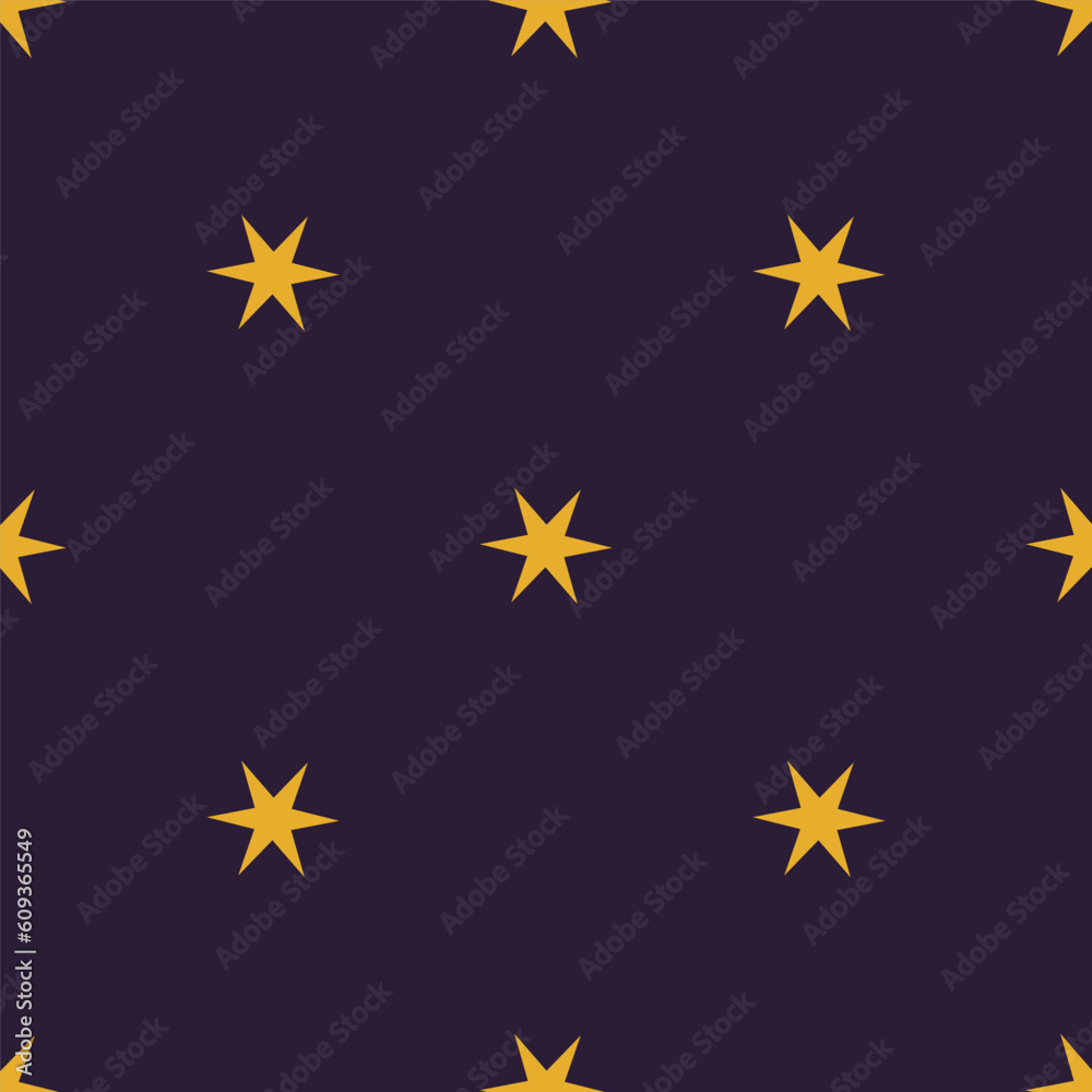 Seamless pattern with yellow stars on dark blue background Seamless pattern with yellow stars on dark blue background