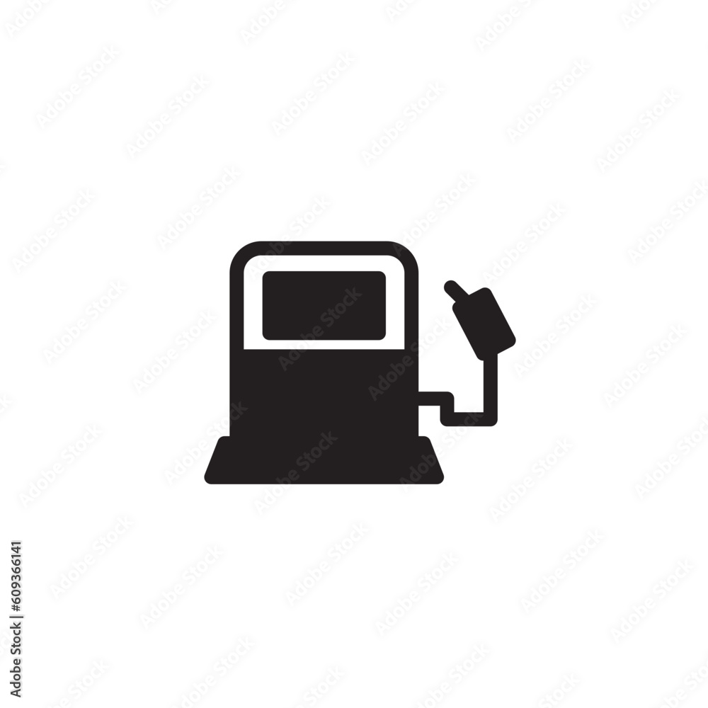 Obraz premium Fuel Gasoline Power Solid Icon