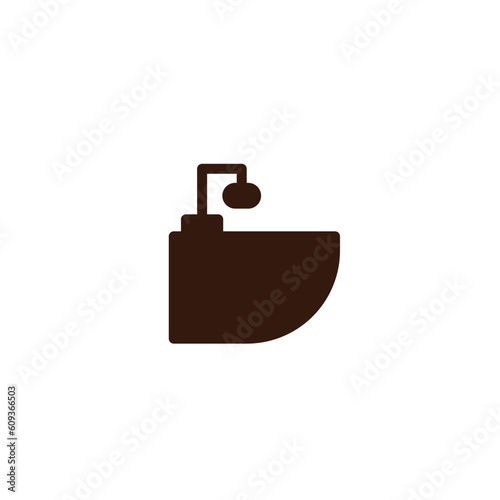 Sink Washing Water Solid Icon