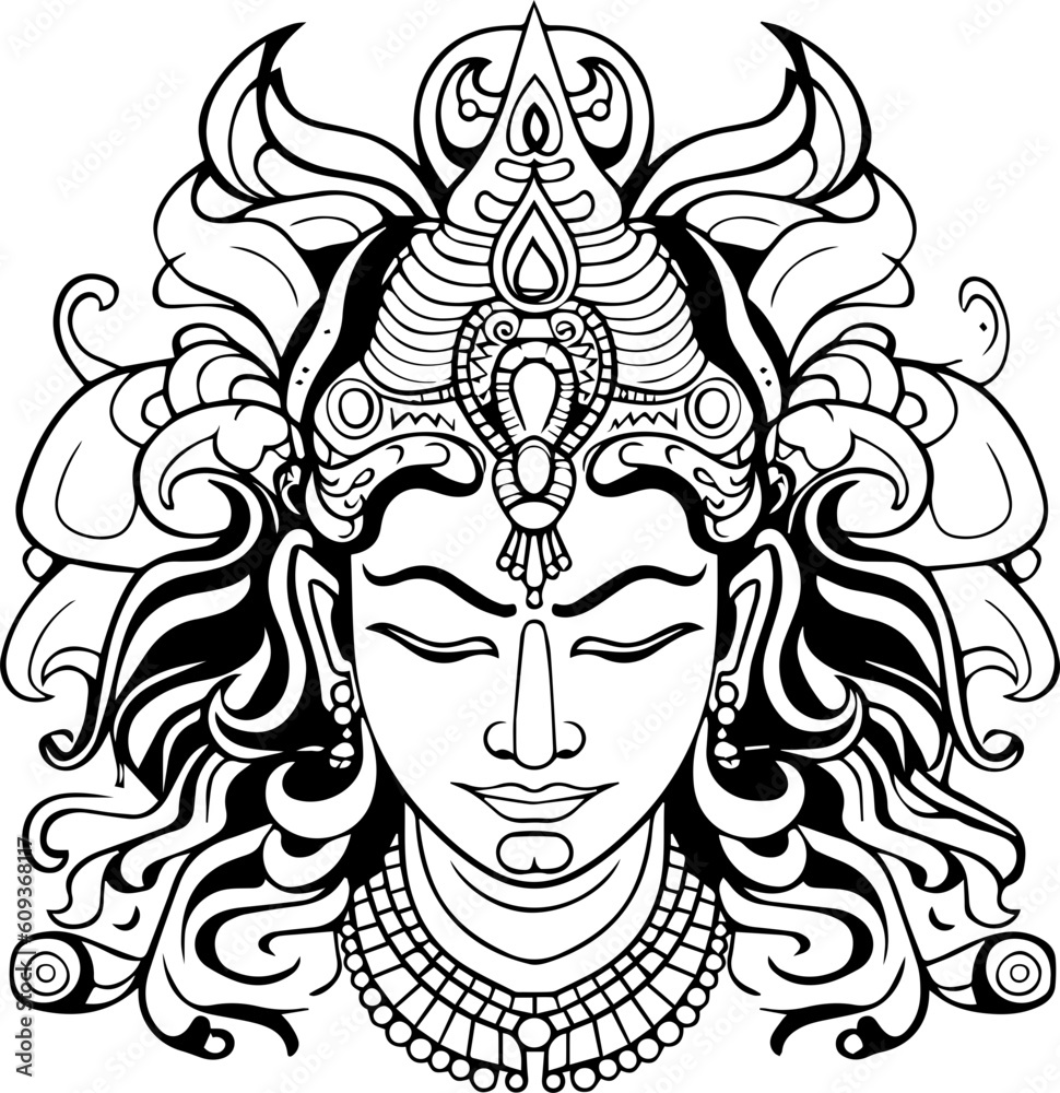 Hindu god shiva mahakaal images Stock Vector | Adobe Stock