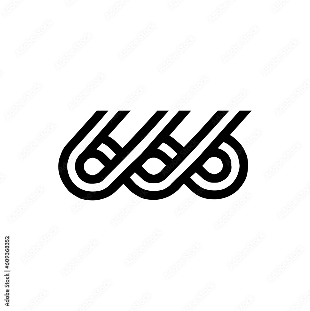 Obraz premium 666 letter monogram logo icon design