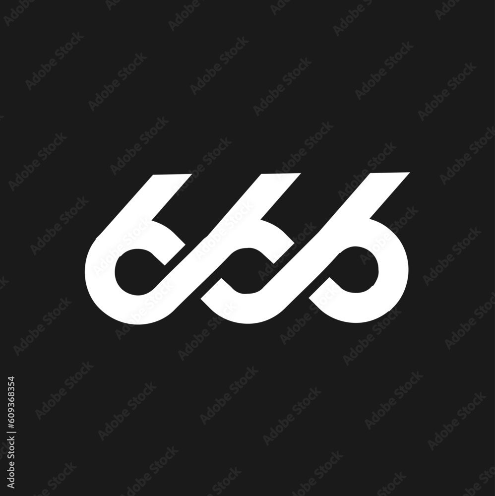 666 letter monogram logo icon design