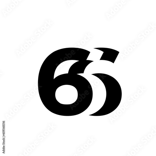 666 letter monogram logo icon design