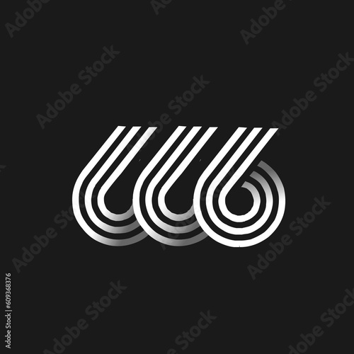 666 letter monogram logo icon design