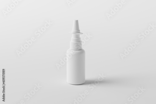 blank nasal spray bottle packaging mockup