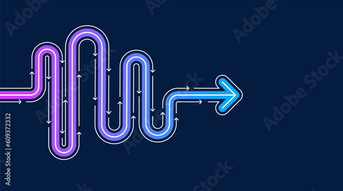 Abstract arrow direction. Technology background