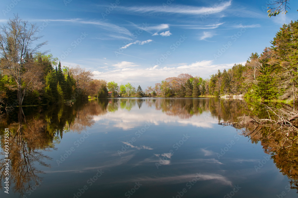 a lake reflection Maine landscape