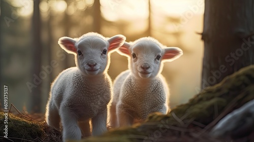 Cute curious little lambs  © Photo And Art Panda