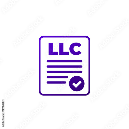 LLC icon, Limited Liability Company vector