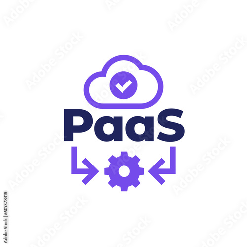 Paas icon, Platform as a Service vector photo