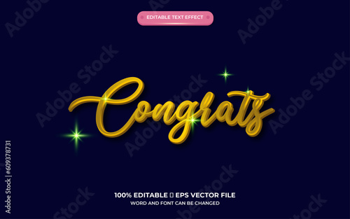 special text effect congrats