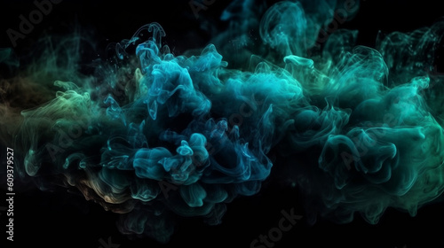 Color mist Ink water Haze texture Fantasy Night Sky. Generative ai.