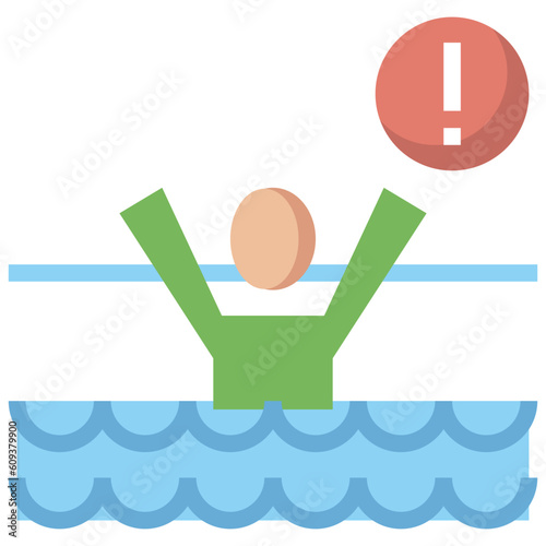 drown line icon,linear,outline,graphic,illustration