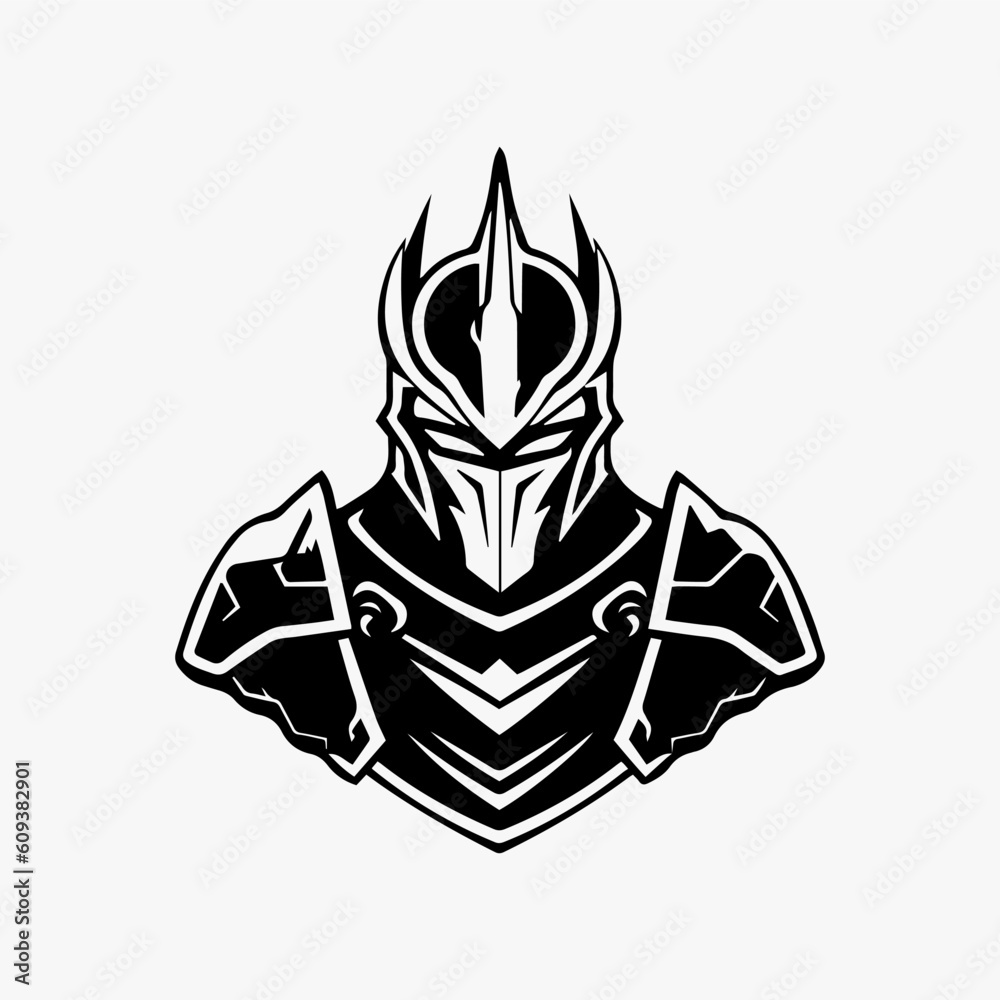 Guardian Shield Logo  Forge a powerful brand identity with an armor inspired illustration that symbolizes protection and security. Generative AI