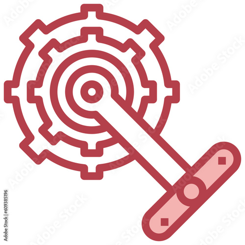 crank line icon,linear,outline,graphic,illustration