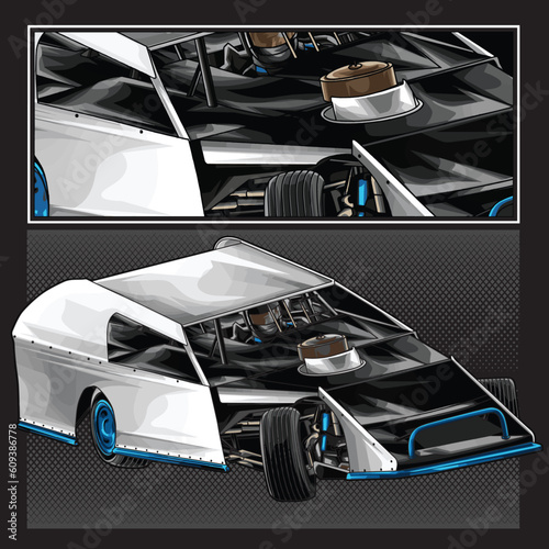 white drag race illustration isolated in black background for poster, t-shirt, graphic design, business element, and card