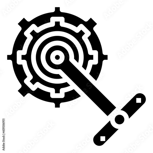 crank line icon,linear,outline,graphic,illustration
