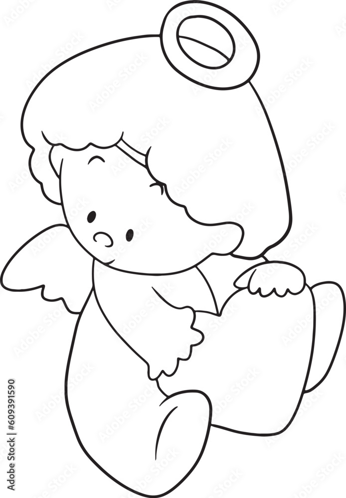 baby cartoon doodle kawaii anime coloring page cute illustration