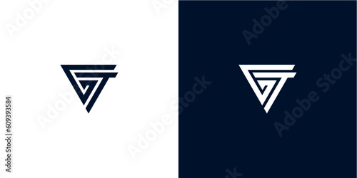 gt letter vector logo abstract