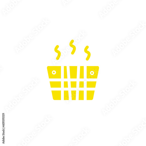 Bucket Relax Sauna Solid Icon