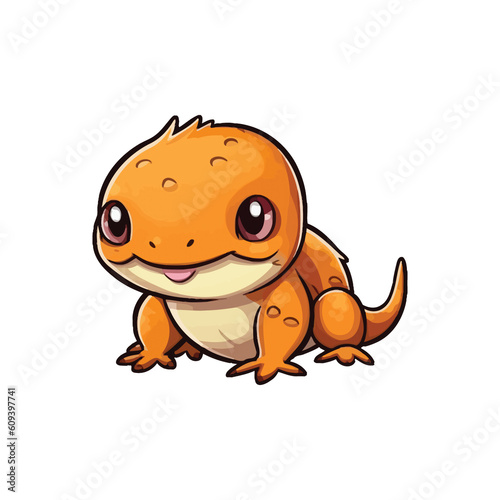 Playful Amphibian: Delightful Newt Character Design