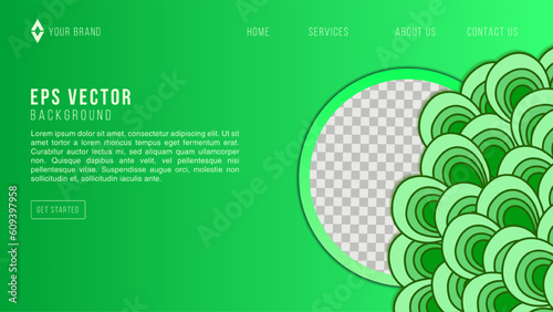 Green Doodle Background. Website Landing Page. 3d Fluid Poster. Gradient Abstract Banner. Vibrant Color. Fluid Green. Abstract Background. Green Yellow Colors. 3d Flow Wave. Vector.