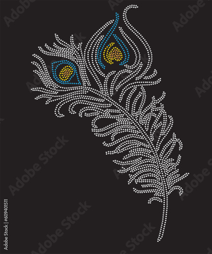 Feather rhinestone