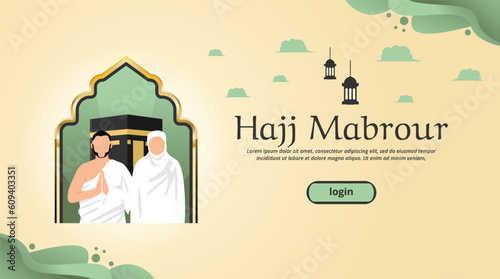 Hajj Mabrour Season and Eid al adha Islamic Artwork Template Design